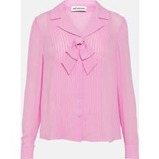 XXXS Blusar Self-Portrait Bow-detail chiffon blouse pink