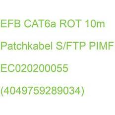 M-CAB CAT6A RED PATCH CORD S/FTP, S/STP, CAT6a 10m