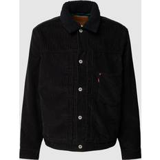 Checkered - Women Jackets Levi's Lined Type Sherpa Trucker Corduroy Jacket Black, Black, Xl, Men Black