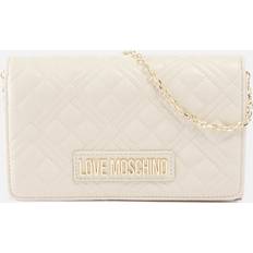 Love Moschino Crossbody Bags Love Moschino Borsa Quilted Faux Leather Crossbody Bag Cream