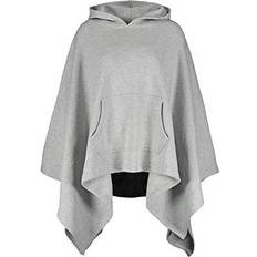 Gray - Women Capes & Ponchos MV Sport Womens Sweatshirt Blanket Poncho Hoodie Hooded Jersey Fleece Poncho Pullover Ponchos for Women One Grey Heather