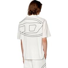 Diesel Tops Diesel Mens White T-Boggy Logo-print Short-sleeve Cotton T-shirt