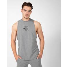 Men Tank Tops on sale Gorilla Wear Cisco Drop Armhole Tank Top Grey/Black