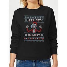 Rick and Morty Lets Get Schwifty Women's Christmas Jumper Black