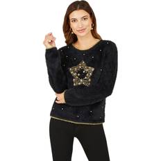 Clothing Yumi Mela London Star Pearl Detail Christmas Jumper