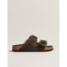 Grønne Sandaler Birkenstock Arizona Classic Footbed Shearling Mocha Suede Grønn