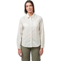 Craghoppers Dame Skjorter Craghoppers Kiwi II L/S Shirt Bluse - Farve Beige/Grå