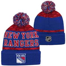 Outerstuff Mössa Puck Pattern Cuffed Pom Jr. New York Rangers