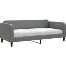 vidaXL Daybed with Mattress Dark Grey Canapé 213cm Canapé 3 Places