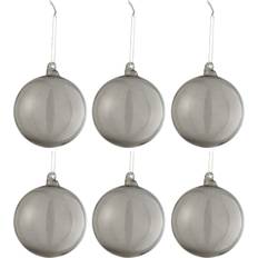 J-line Baubles Regular Transparent Gray Small Décoration de Sapin de Noël 8cm 6pcs