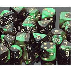 Chessex Gemini Black-Green with Gold 36-Dice Set