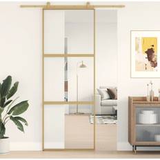 Grå Døre vidaXL Skydedør 76 205 cm Klart Sikkerhedsglas Hærdet glas V (50x)