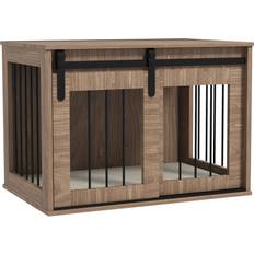 Pawhut Dog Crate with Removable Cushion, for Medium Dogs