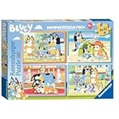 Cheap Classic Jigsaw Puzzles Ravensburger 05222 6, Bluey, 4 x 42 Teile, Bumper Pack, Puzzle für Kinder, Altersempfehlung 4 Mehrfarbig