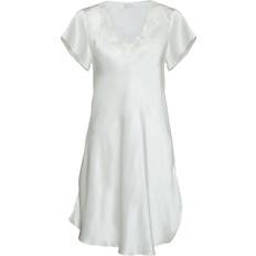 Lady Avenue Negligées Lady Avenue Pure Silk Nightgown With Lace - Zijde