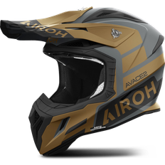 Motorcycle Equipment Airoh Aviator Ace Sake, Motocrosshelm Matt Gold/Grau