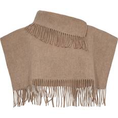 Brown - Skiing Scarfs By Malene Birger Wool Fringe Bib - Turtla