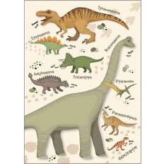 H&M Dinosaurus Multicolour Plakat 50x70cm