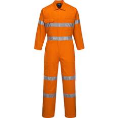 Orange Overalls Yoko Hi-Vis Polycotton Coverall Mens Workwear Pack Of 2