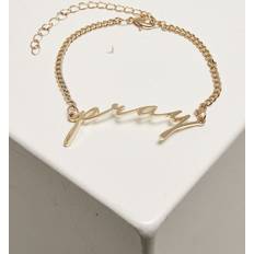 Mister Tee Armreifen Pray Bracelet Gold