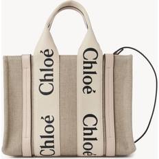 Linen Bags Chloé Small Woody tote bag cement_pink no size