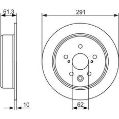 Lexus Brake System Bosch Bremsscheibe LEXUS 0 986 479 657 BD1501,4243130280,4243130300