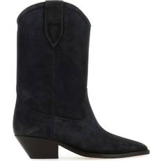 Isabel Marant Slate Suede Washed Iconic Ankle Boots Black