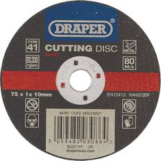 Power Tool Accessories Draper Metal Cutting Disc 75mm 1mm 10mm