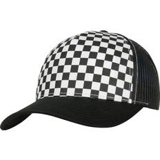 Linen Accessories Flexfit One Size, Black/White by Yupoong Checkerboard Retro Trucker Cap