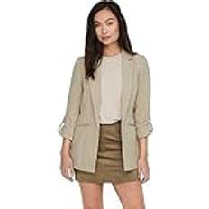 Femme - Marron Blazers Only Blazer Col À Revers - Beige