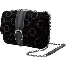 Longchamp Crossbody Bags Longchamp Amazone Black Velour Women's Crossbody Bag L1357674001 L135767400