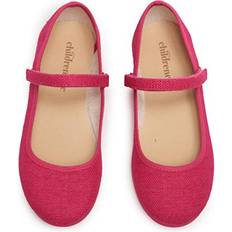 Pink Ballerina Shoes Childrenchic Mary Jane Flats with Hook and Loop Straps Shoes for Girls Canvas Fuchsia, EU, 4.5-5 Toddler