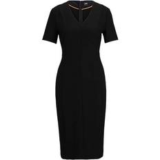 Natur Klänningar BOSS Damaisa V-Neck Dress - Stretch Fabric