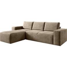 Kamli Sovesofa Med Chaiselong Brun Sofa 3 personers