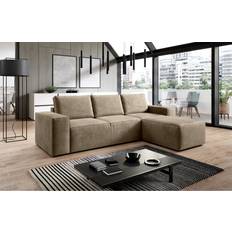 Kamli Sovesofa Med Chaiselong Brun Sofa 3 personers