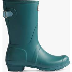 Turquoise Wellingtons Hunter Short Adjustable Back Wellington Boots