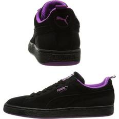 Puma Canvas Trainers Puma Suede Classic Black Purple Leather Lace Up Mens Trainers 355380 01 D26