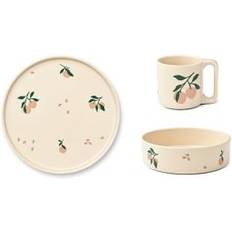 Machine Washable Baby Dinnerware Liewood Camren Porcelain Tableware Set Peach/Sea Shell