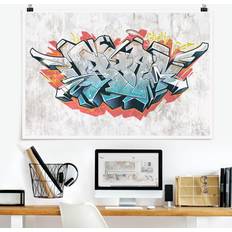 Grau Poster Graffiti Art Urban Poster