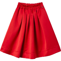 Solid Colours Skirts Twinset Duchesse Skirt with Pleats - Ultra Red (232GJ2212)