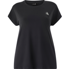 Zizzi Vêtements Zizzi Abasic, S/s, O-neck Tee T-shirt A00053l Black