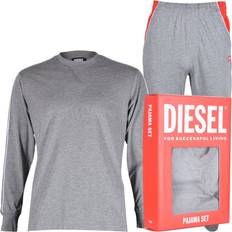 Diesel Men Sleepwear Diesel Contrast Piping Lounge Pyjamas Gift Set, Grey Melange