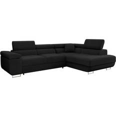Dako Gabina Med Schäslong 3-Sits Svart Soffa 3-sits
