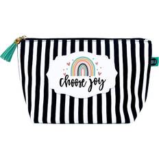 Stripes Toiletry Bags & Cosmetic Bags Choose Joy Pouch Gifts for Women Striped Makeup Bags Cosmetic Bag Travel Toiletry Makeup Pouch Pencil Bag with Zipper Best Inspirational Birthday Just Because Gifts