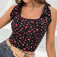 Shein Overtøj Shein VCAY Women's Holiday Floral Vest