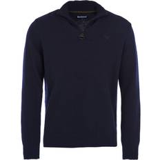 Barbour Men's Essential Lambswool Mens Half-Zip Jumper Navy