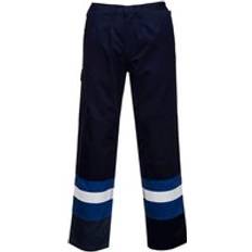 XL Work Pants Portwest Bizflame Plus Trouser FR56 Navy/Royal Colour: Navy/Royal