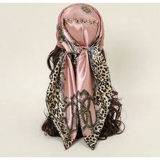 Leopard - Women Scarfs Shein Square Scarf New Style Turban Leopard Print Decorated Silk Scarf Turban Versatile Multi-purpose Imitation Silk Scarf