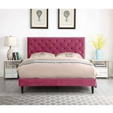 Queen Upholstered Platform Bed Frame with Headboard Smith