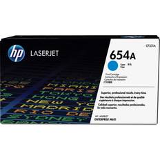 HP Cartucho de tóner LaserJet 654A cian